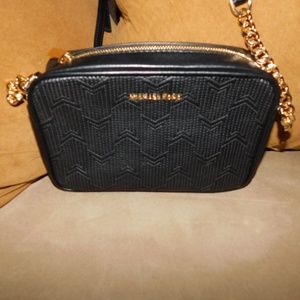 Michael Kors Camera Quilted Detail Black/Gold